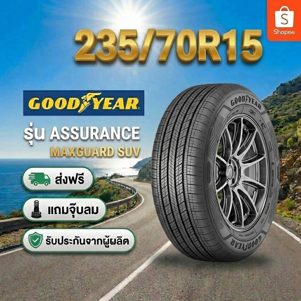 ยาง 235/70R15 GOODYEAR ASSURANCE MAXGUARD SUV ราคาต่อเส้น  ปี 2026