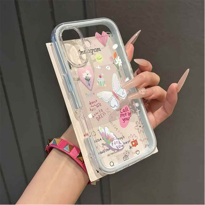 ดอกไม้ 2-In-1 ผีเสื้อสําหรับ Vivo V60 Lite Y21D Y400 Y29 4G V50 Lite Ckk1 พรีเมี่ยมกันกระแทก