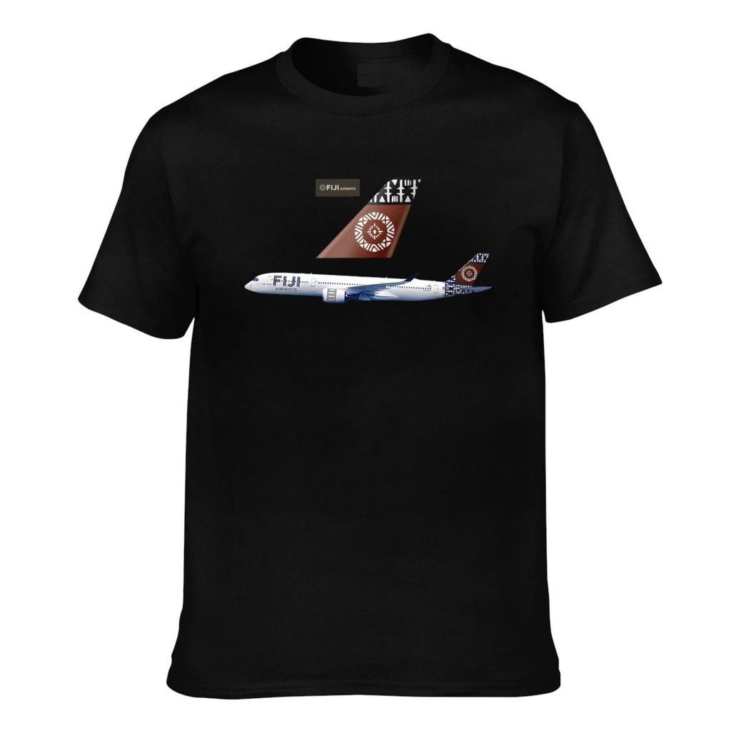 เสื้อยืดแฟชั่นพิมพ์ลาย Fiji Airways (1) เสื้อยืดลําลองสําหรับผู้ชาย