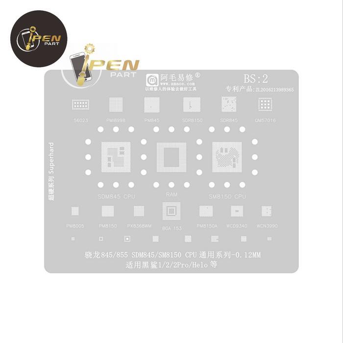 Sdm845 Bs2 Amao เดิมลายฉลุ Sm8150 แผ่นแม่พิมพ์