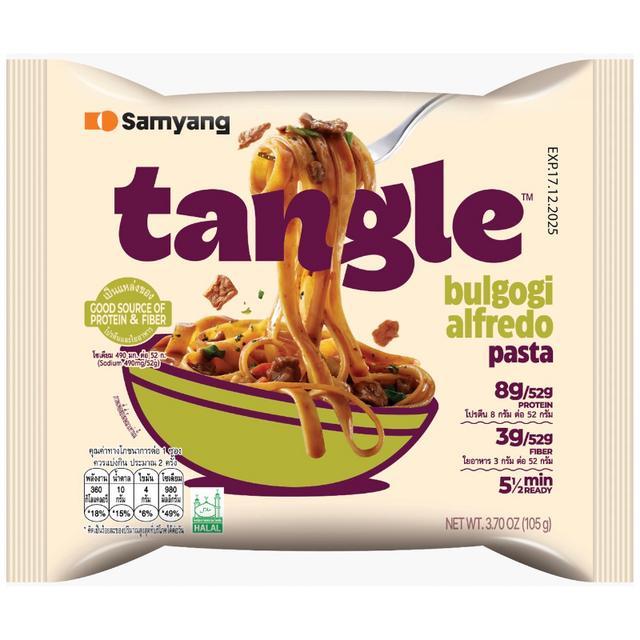 🍓 ซัมยังแทงเกิ้ลบูลโกกิอัลเฟรโด้พาสต้า 105กรัม 🍒 Samyang Tangle Bulgogi Alfredo Pasta 105g 🍷 SKU 019