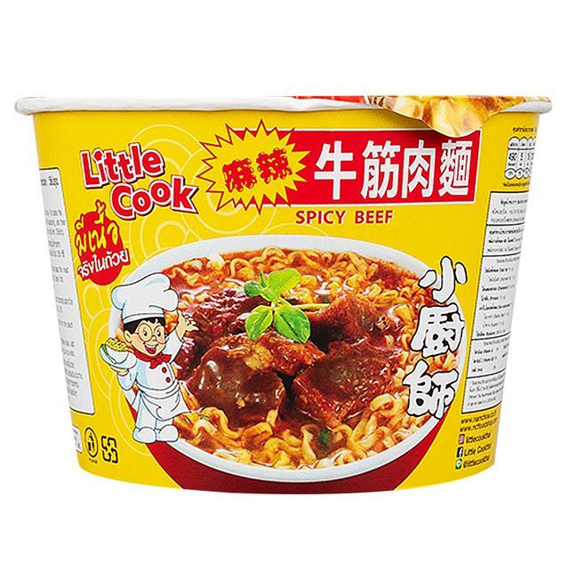 🌷 ลิตเติ้ลกุ๊กบะหมี่กึ่งสำเร็จรูปรสเนื้อเผ็ด 150กรัม 🍃 4710249000834 🌻 Little Cook Instant Noodles H