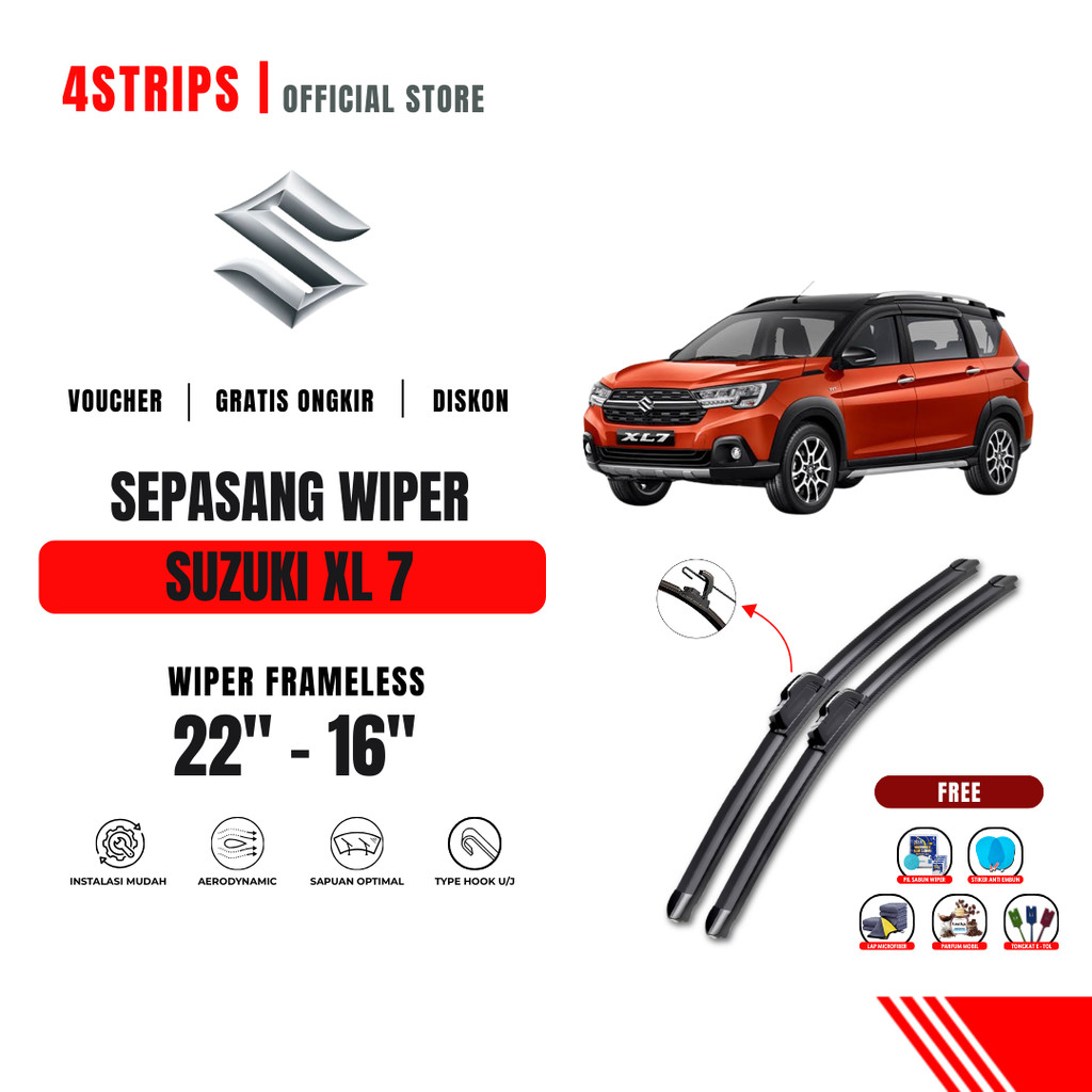 ที่ปัดน้ําฝนกระจกรถยนต์ Suzuki XL7 Frameless ฟรี 5 โบนัส