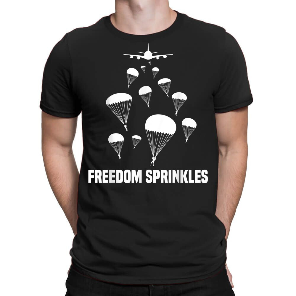 2026 เสื้อยืดผู้ชายที่ดีที่สุดซื้อกองทัพ Paratrooper Freedom Sprinkles 82nd 101st Airborne เสื้อยืด