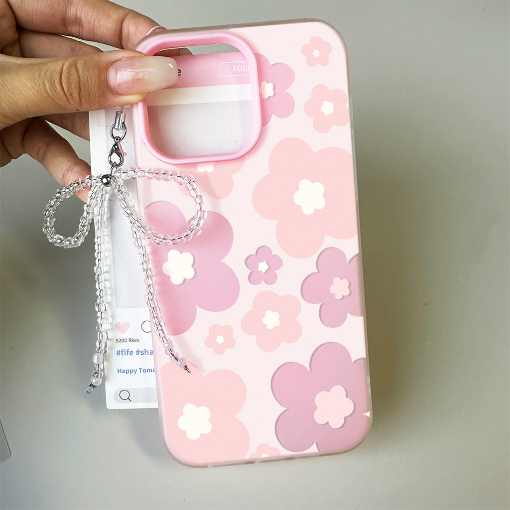 HP GANTUNGAN [ปลอก+Lanyard] เคสดอกไม้ Redmi Poco F7 A5 15C Note 14 4G 5G M7 Plus 13C C65 C85 13X C71