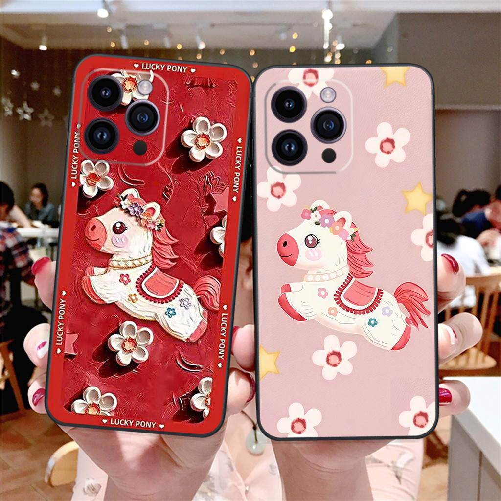 เคสสําหรับ Iphone 13-IPHONE 13 PRO-IPHONE 13 PRO MAX-IPHONE 13 MIN พร้อมลายม้า Lucky New Year น่ารัก