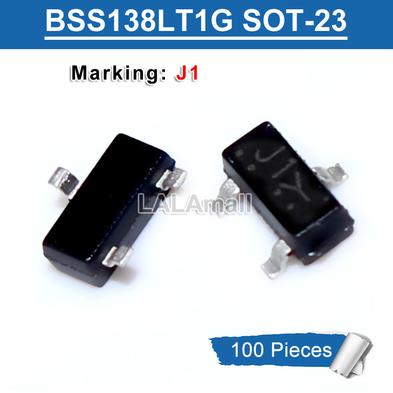 100pcs BSS138 SOT-23 BSS138LT1 BSS138LT1G SOT23 เครื่องหมาย J1 SMD 200mA/50V N-channel MOSFET ใหม่เด