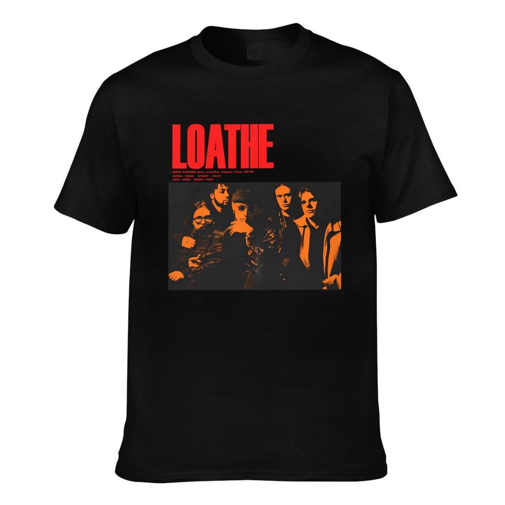 คอลเลกชันพิมพ์ลายแฟชั่น Loathe Band Tour Casual Tshirt สําหรับผู้ชาย