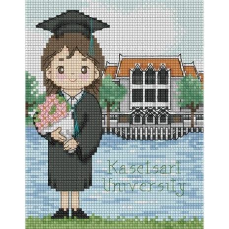 PINN SHOP ชุดปักครอสติช : Congratulations หญิง ม.เกษตรฯ [CG-KU02]