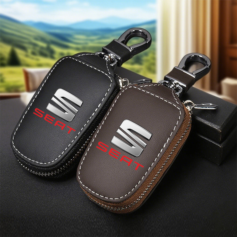 กระเป๋ากุญแจรถผู้ชายและผู้หญิงรถ Mini Key กระเป๋าสําหรับที่นั่ง Leon 5f Ibiza 6l 6j Leon 1p เบาะ