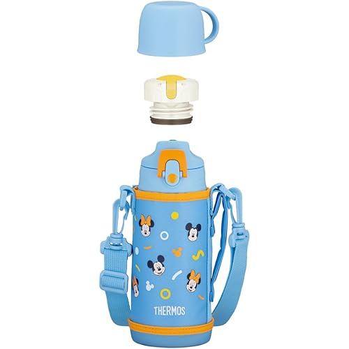 THERMOS Water Bottle Vacuum Insulated 2-way 0.6L/0.63L Blue-Orange Direct Drinking with Cup for Kids
