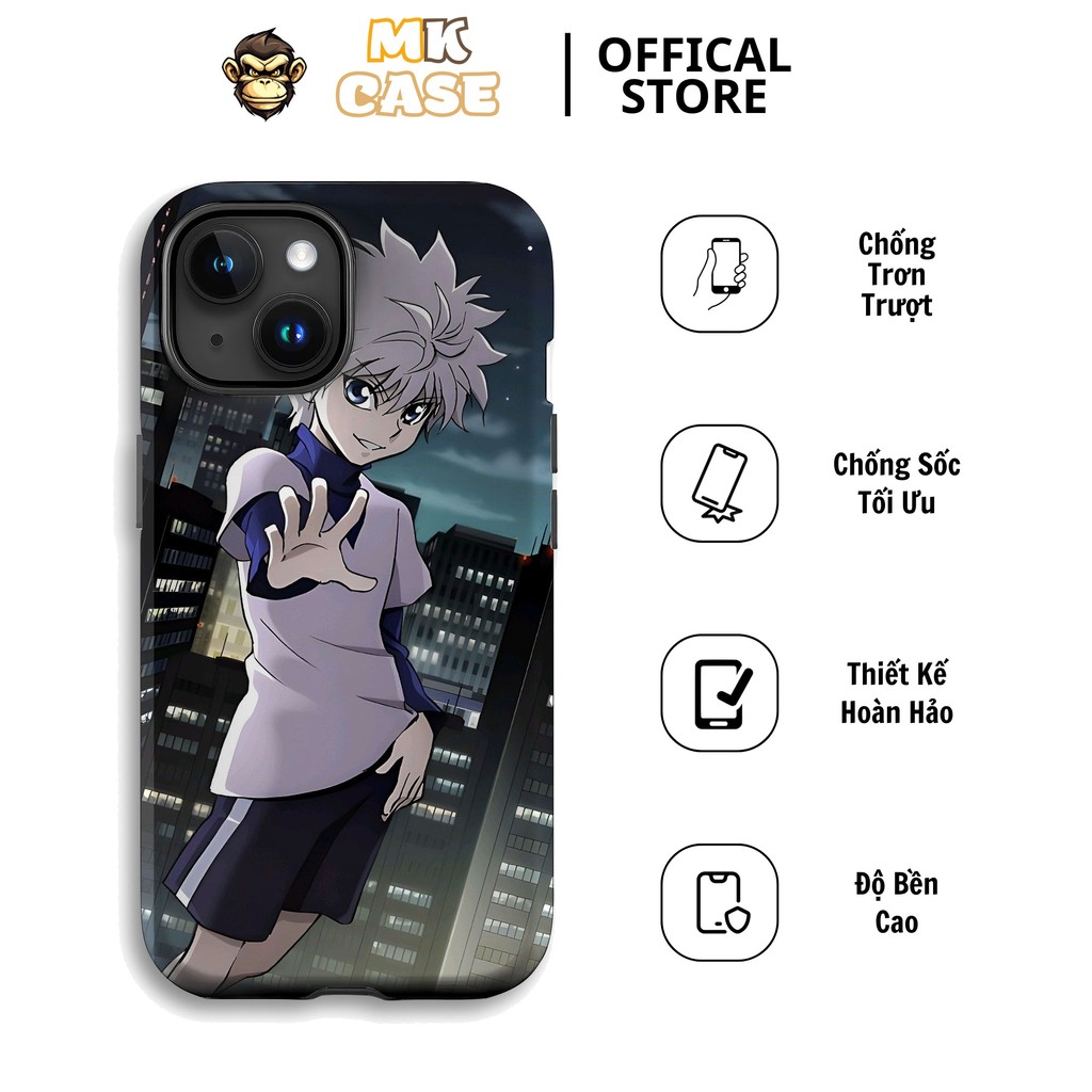 Killua Hunter x Hunter ส่วนบุคคลอะนิเมะ MK CASE กล้องป้องกันเคสโทรศัพท์สําหรับผู้ชายและผู้หญิง Iphon