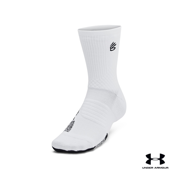 Under Armour ถุงเท้าข้อสูงปานกลางยูนิเซ็กส์ Curry ArmourDry™ Playmaker