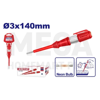 EMTOP ไขควงลองไฟ ขนาด 3x140 มม. / 4x190 มม. รุ่น ETPL14001 / ETPL19001