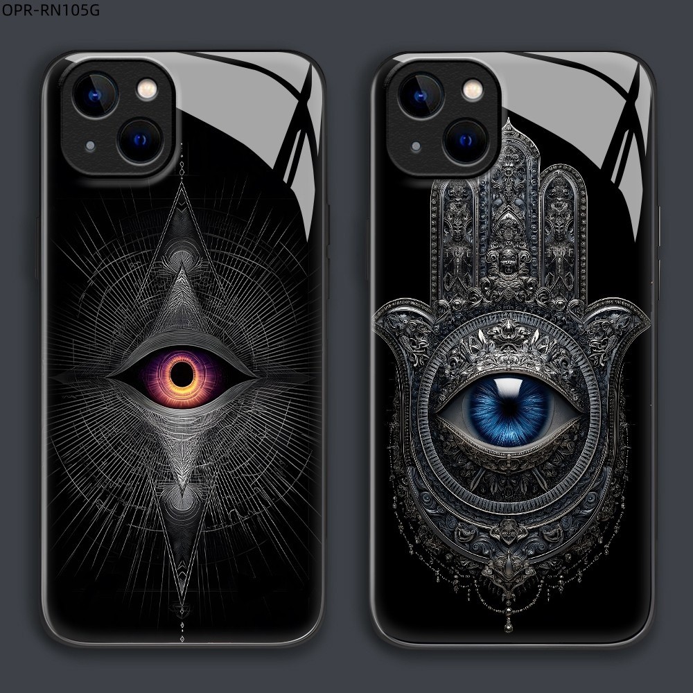เคส For OPPO Reno 14F 13F 13 12 12F 11 11F 10 Pro 4G 5G เคสโทรศัพท์ เคสมือถือ เคสออปโป้ เคสแข็ง Phone Glass Case BLK