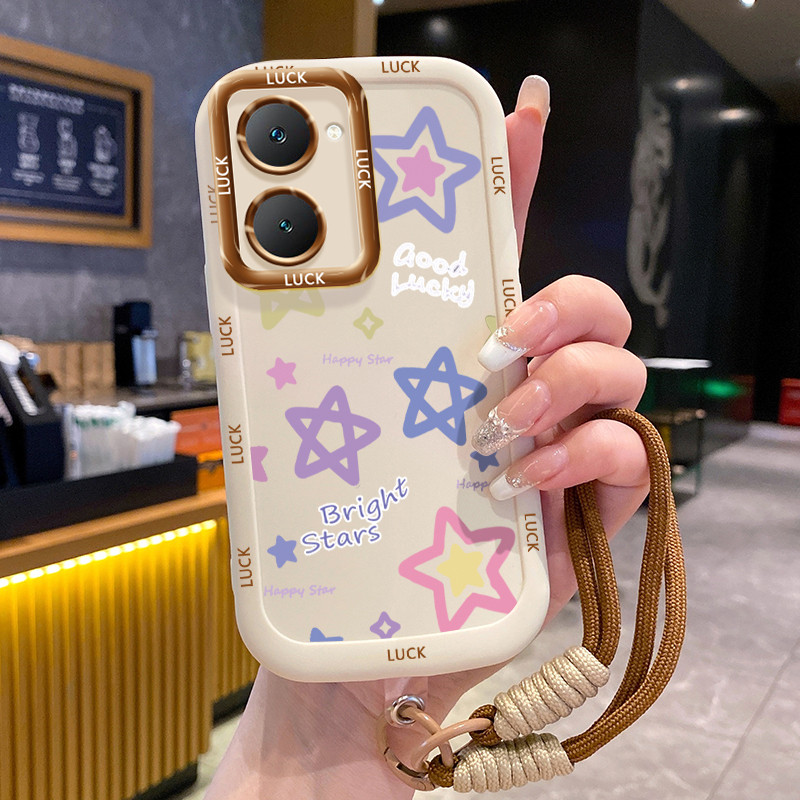 เคส VIVO Y03 Y03T Y18 Y18E Y18I Y18T Y28s 5G Y37 5G เคส Little Star พร้อมเชือกเส้นเล็ก