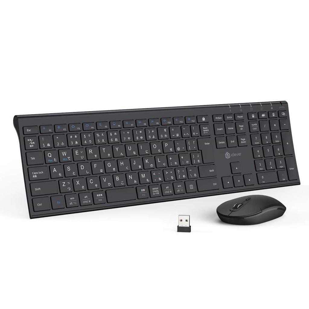iClever keyboard keyboard JIS type c 3 DPI 2.4G PC Windows/Mac IC-BK23Combo (black)