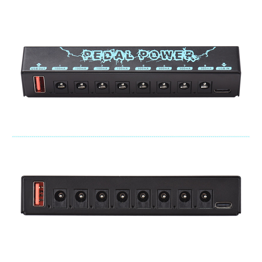 [Rococo1-TH] Guitar Pedal Power Effector Supply 8 Isolated DC Output USB IN 5V 2.1A & OUT 9V 1