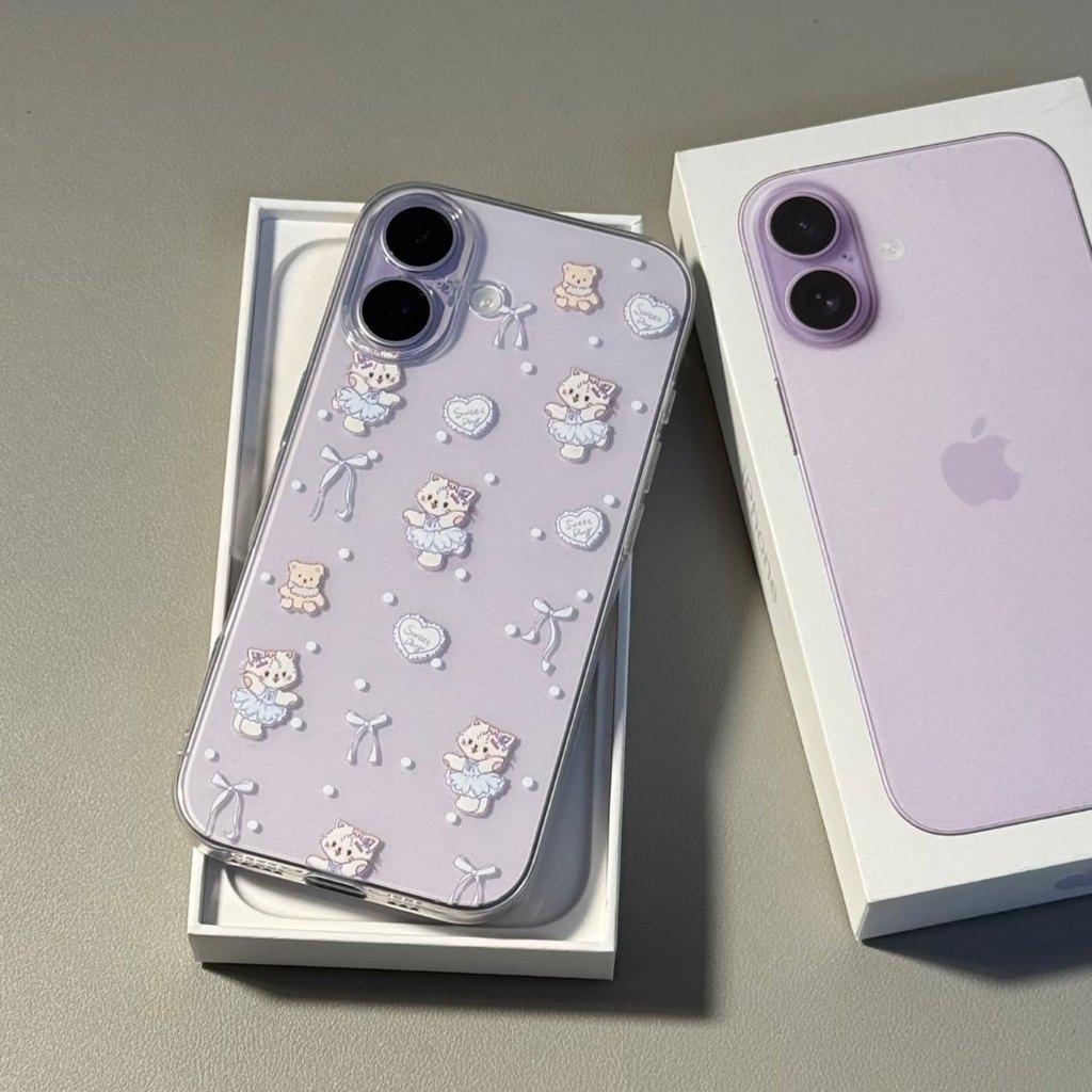 Cat Ribbon Dot Love Girl Casing Hp Redmi Note 15 Pro + 5G Note 14 Pro Note 11S 13 4G 12 Pro Plus 8 9