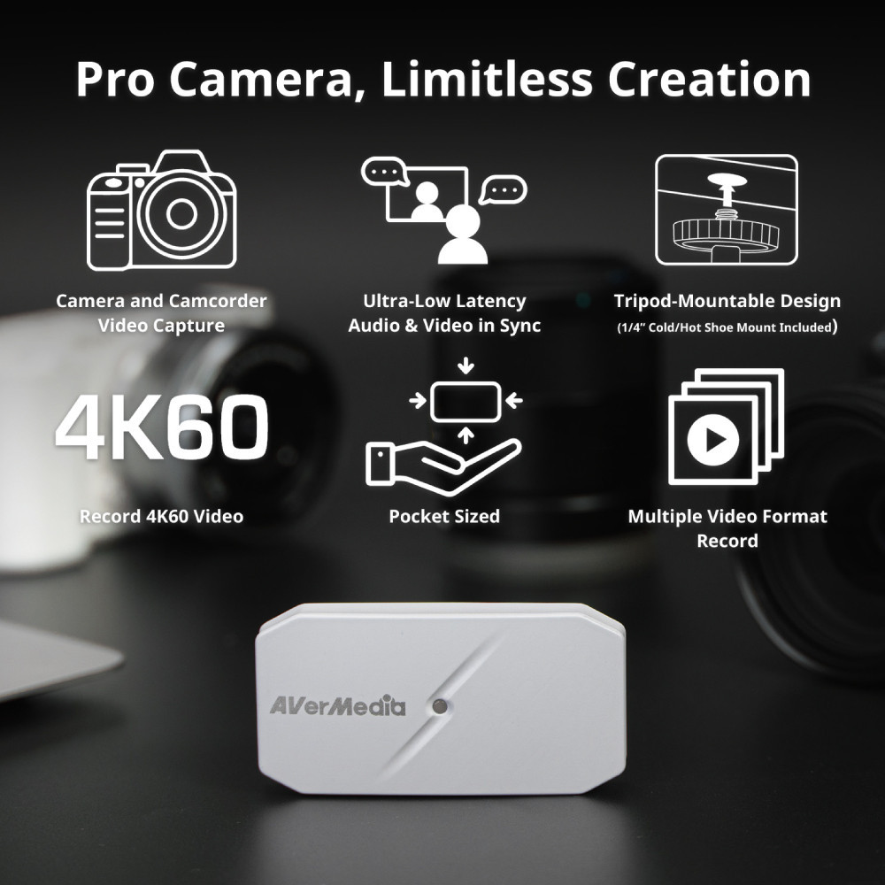 แคปเจอร์การ์ด AVER MEDIA BU113G2 CAM STREAM 4K สำหรับสตรีมมิ่ง_6