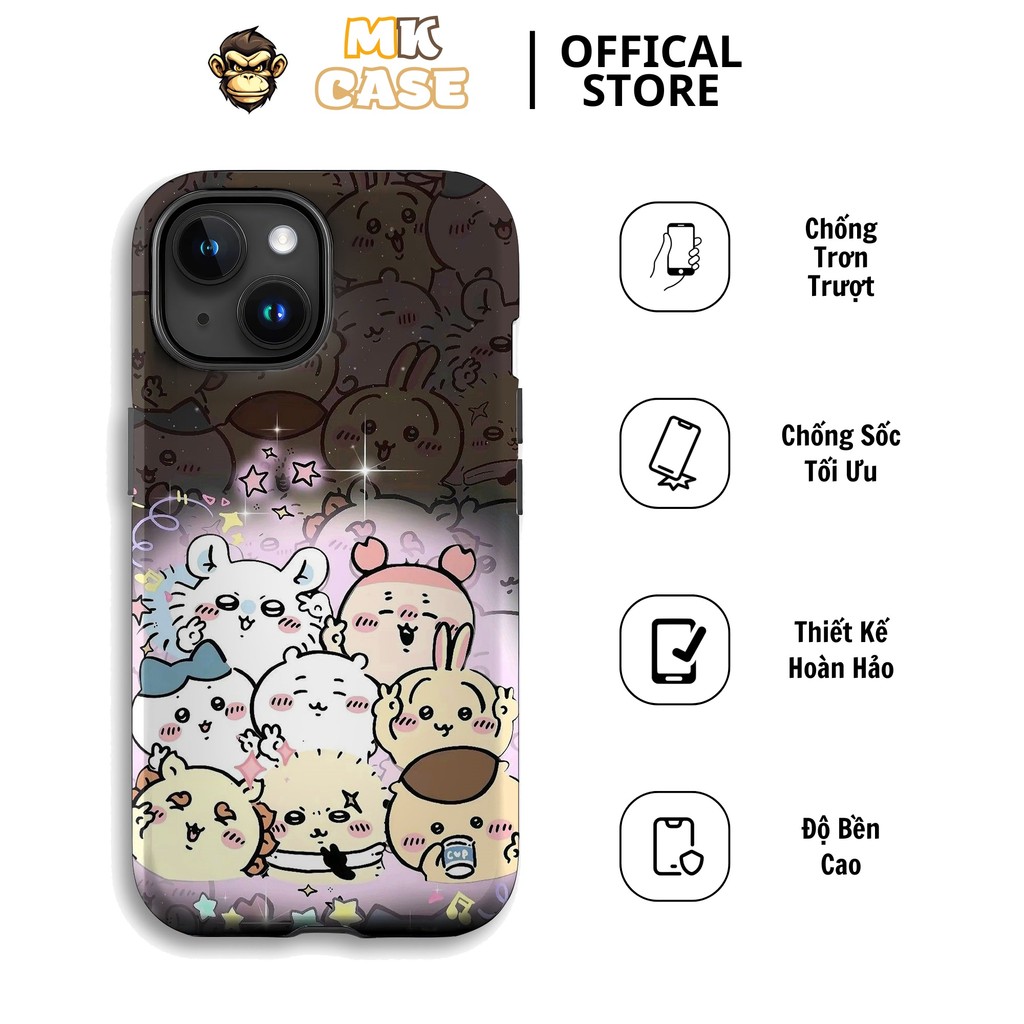 Chikawa Cute Friends Group Anti-Scratch iPhone CASE MK CASE iPhone 11/12/13/14/15/16 Plus