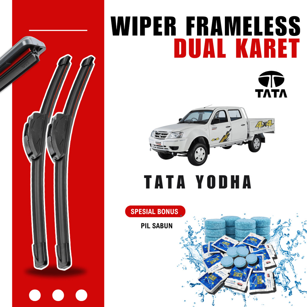 Tata Yoha ที่ปัดน้ําฝนกระจกรถยนต์คู่ฟรี 5 เม็ดสบู่