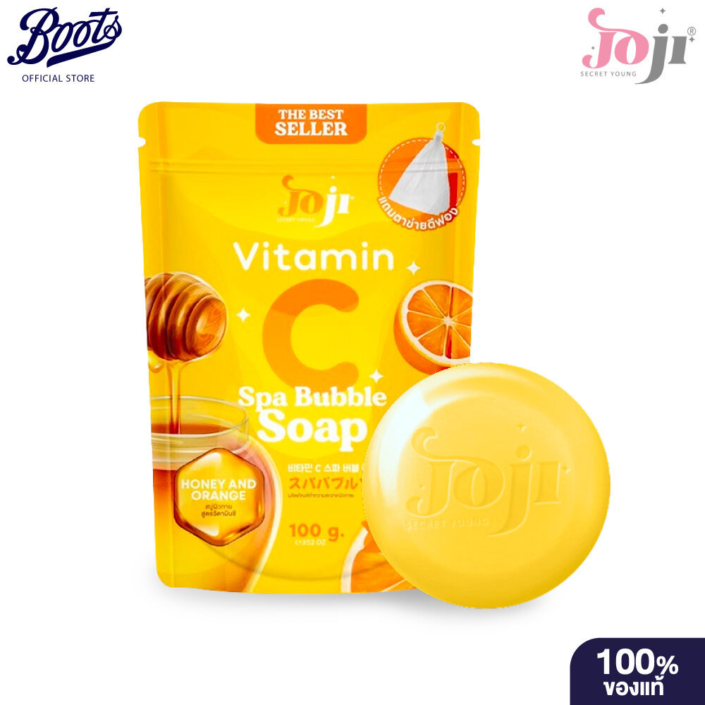 Joji Secret Young Honey & Orange Spa Bubble Soap 100G โจจิ สบู่วิปโฟม สูตรวิตามิน ซี 100 กรัม