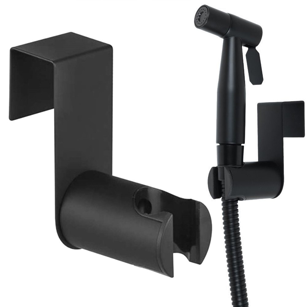 COOCOB Black Bidet Sprayer Holder ห้องน้ําสิ่งที่แนบมาแขวนสําหรับฝักบัว