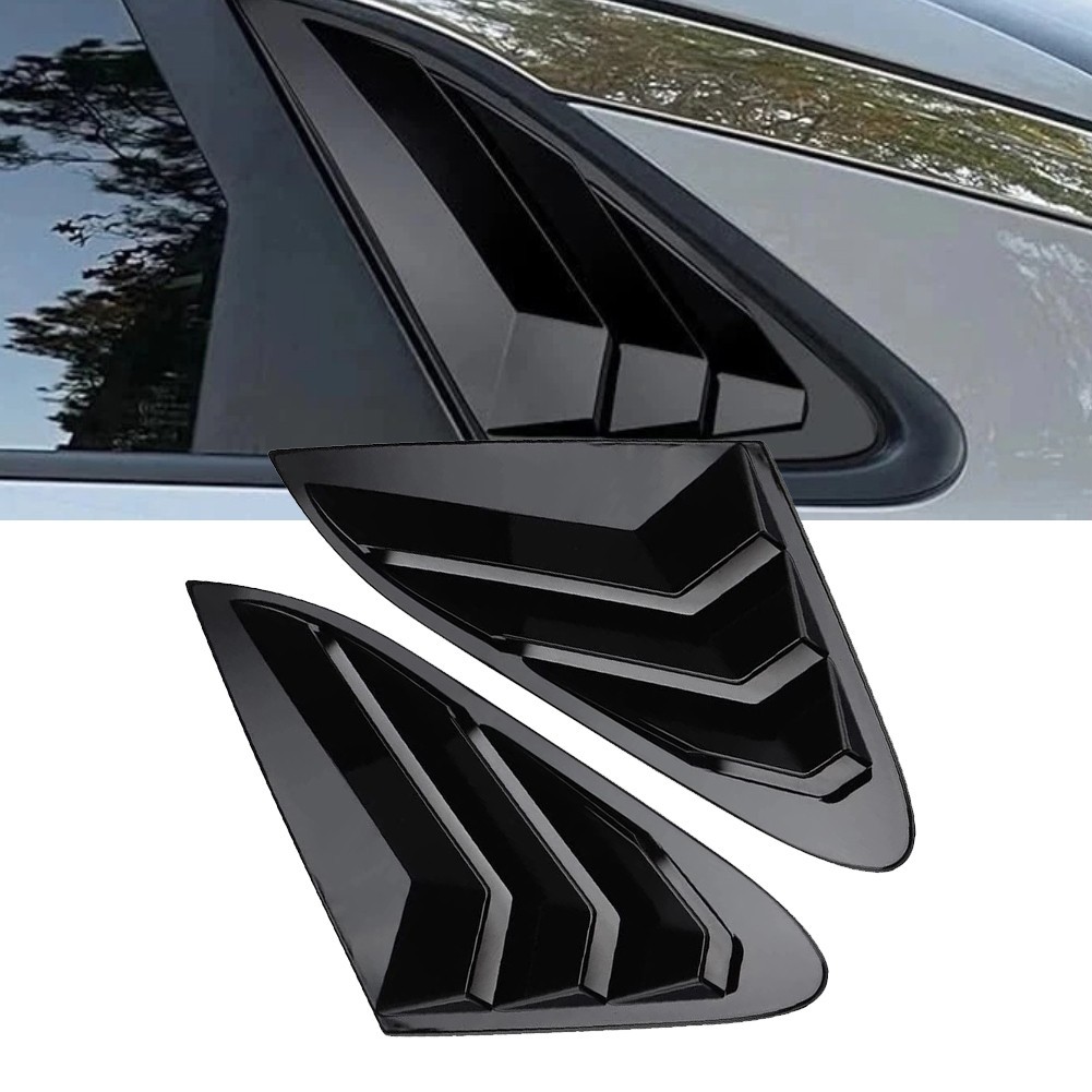 สต๊อกพร้อมRear Side Window Louvers เข้ากันได้กับ Kia K5 GT GT 2021-2025 สีดําเงา