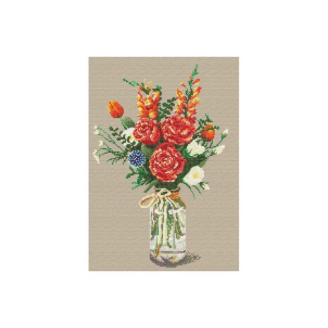 PINN SHOP ชุดปักครอสติช : Bottle Flowers [NTM-01]