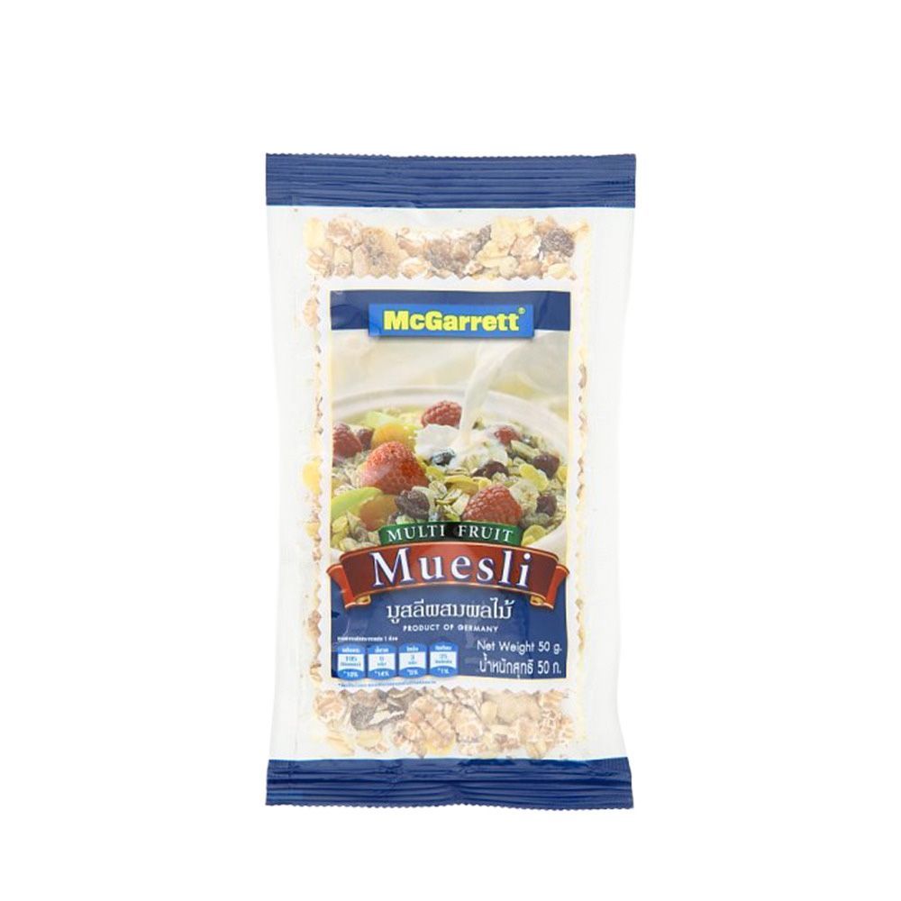 🐙 แม็กกาแรต มูสลี่ผสมผลไม้ 50 กรัม 🐟 MCGARRETT MULTI FRUIT MUESLI 50G. 🐞   🐒