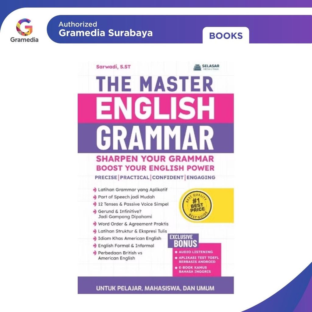 Gramedia Surabaya - The Master English Grammar (Sharpen Your Grammar)