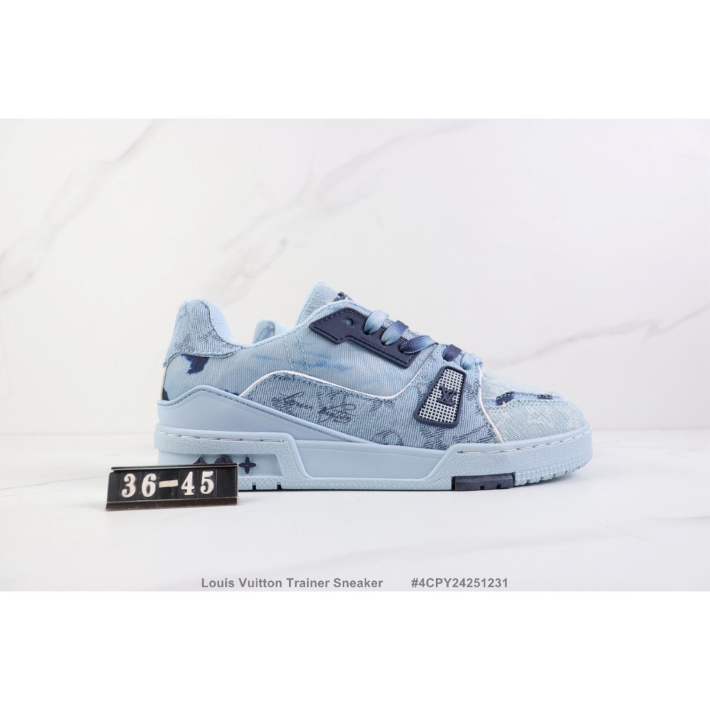 LV Trainer รองเท้าผ้าใบ Cowhide ขนาด 39-45