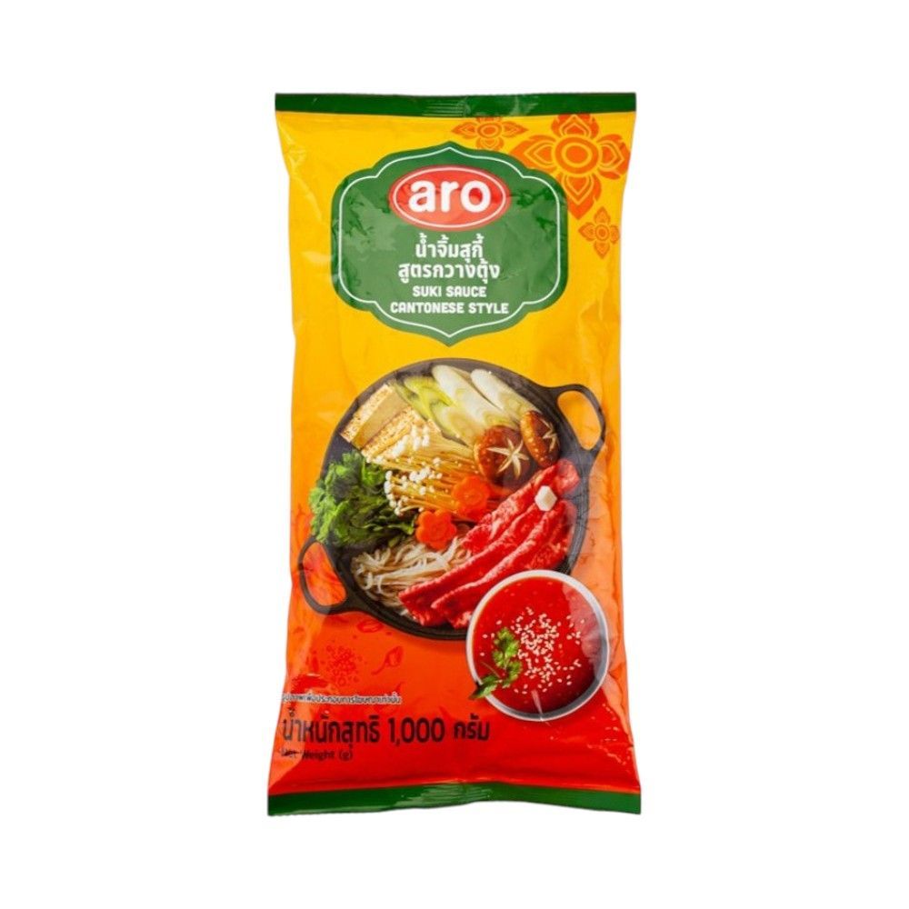 🐙 เอโร่ น้ำจิ้มสุกี้สูตรกวางตุ้ง 1กก. 🐟 ARO SUKIYAKI SAUCE 1KG. 🐞   🐒