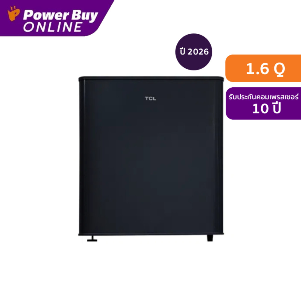 TCL ตู้เย็น 1 ประตู 1.6 คิว (สีดำ) รุ่น RT95XFSDB