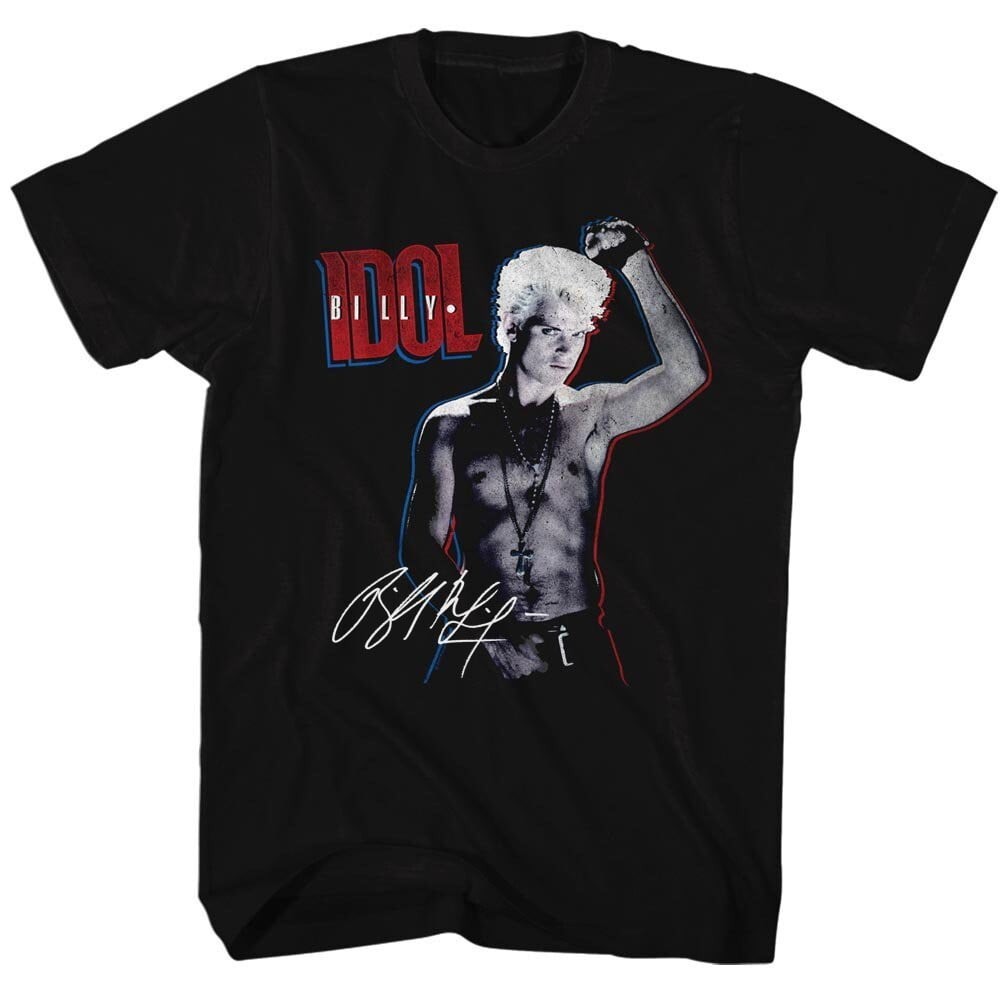 Signature Billy Idol Tour เสื้อเชิ้ตแขนสั้น Unisexl
