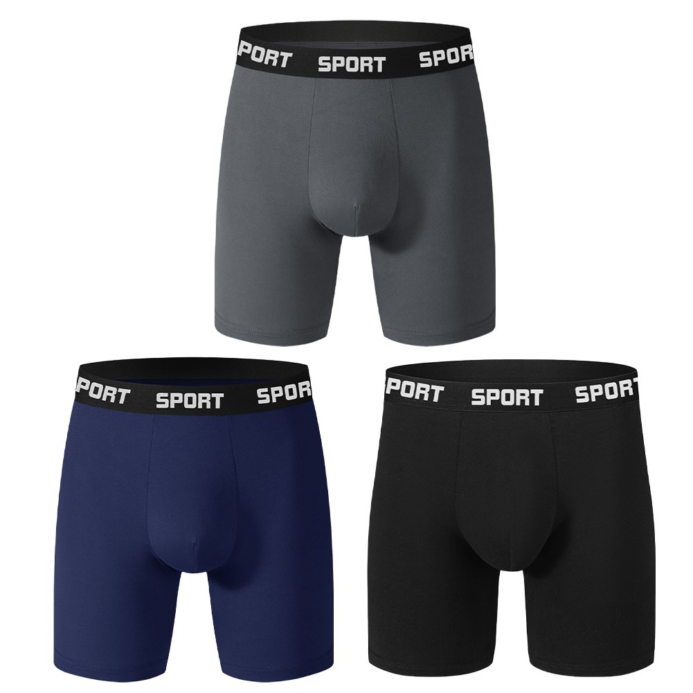 [BLOD]Sport Men Long Leg Boxersกางเกงกางเกง Boxershorts ชุดชั้นใน