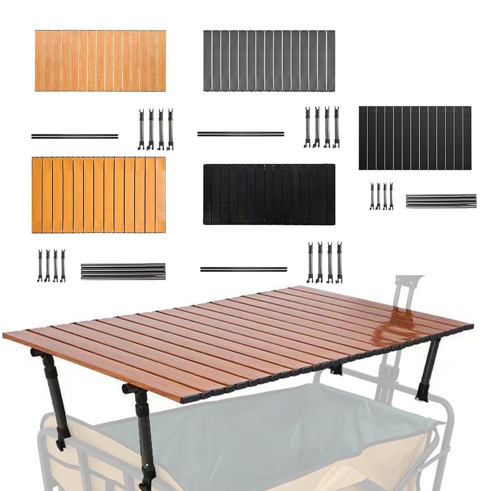 ผลิตภัณฑ์ใหม่Folding Camping Trolley Table Top Garden Handcart Table Board ปรับความสูงได้