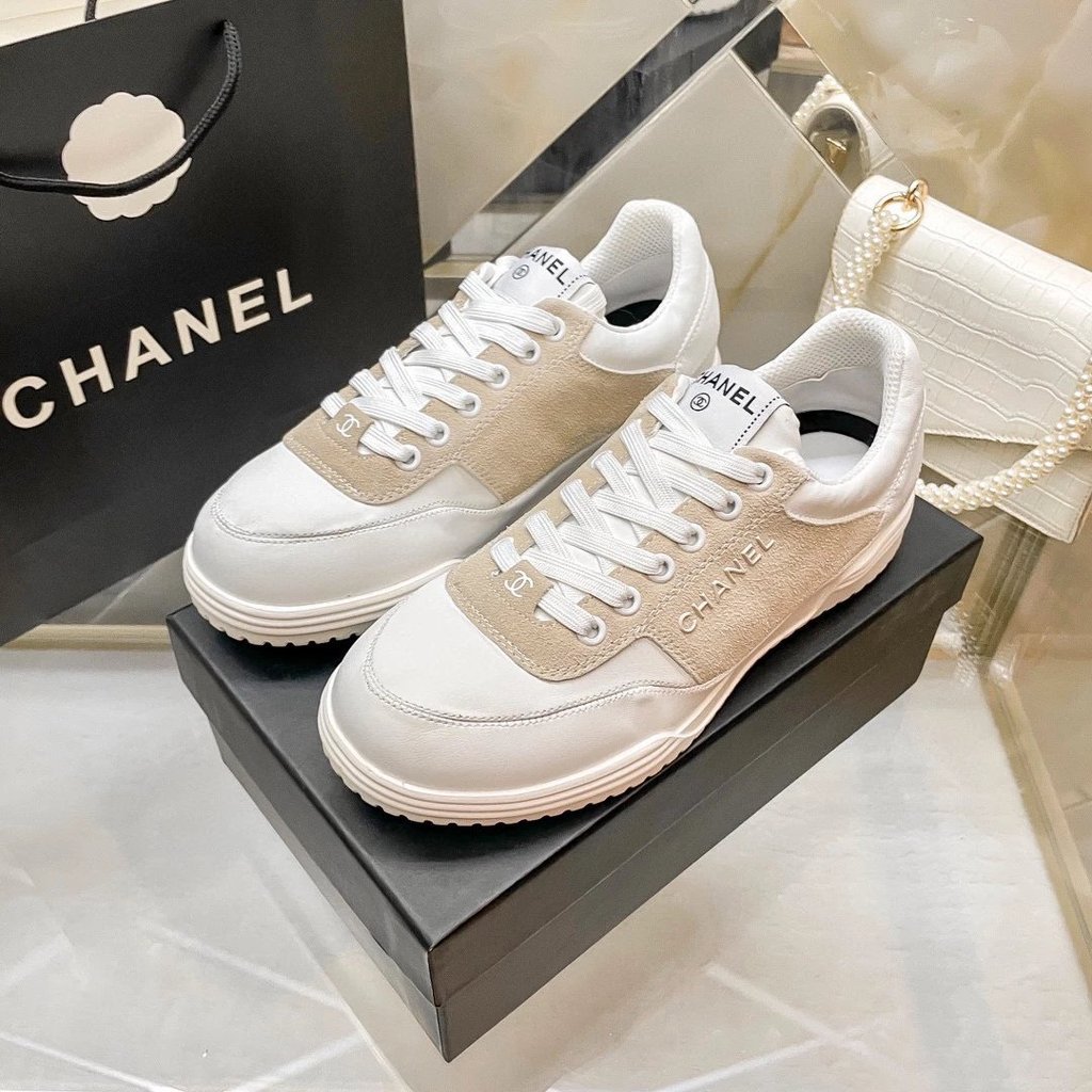 Chanel chanel 2024 รองเท้าผ้าใบจับคู่สีสไตล์ใหม่ต้นฤดูใบไม้ผลิรองเท้าผ้าใบ chanel รองเท้าผ้าใบ chane