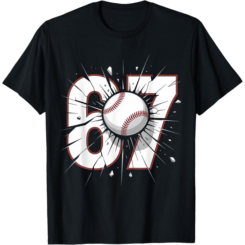 67 Baseball Six Seven 6 7 Meme Teen Adult T-Shirt Unisex Tee