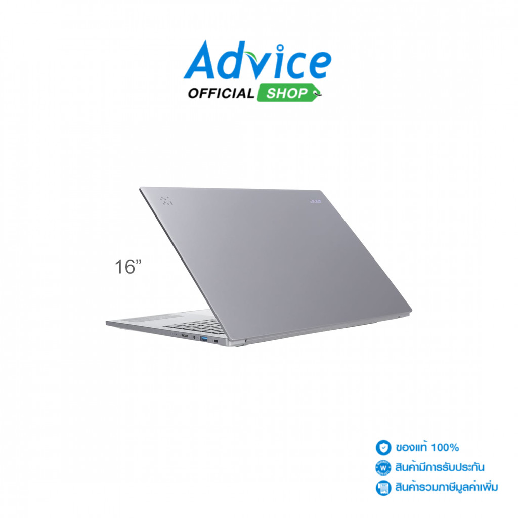 ACER Notebook (โน๊ตบุ๊ค) Aspire 16 AI A16-61MT-R7MF (Steel Gray) - A0178686