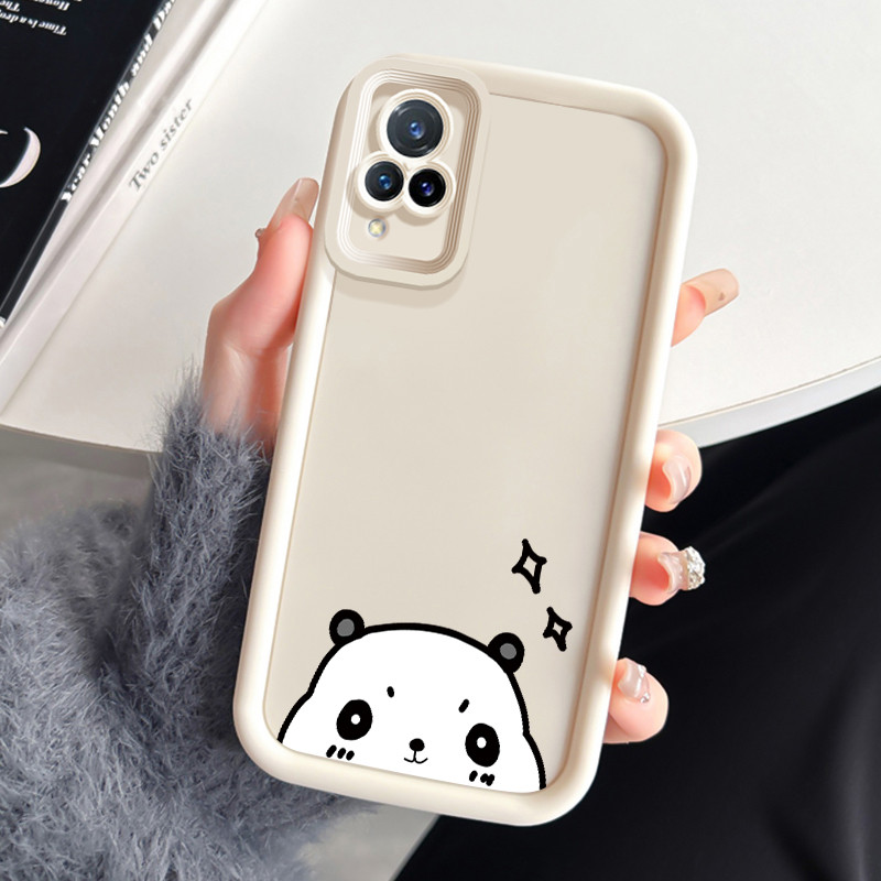 เคสสำหรับ VIVO V21 4G V21 5G เคสโทรศัพท์สัตว์น่ารักสามสีซิลิโคนกันกระแทก – โปรปัง