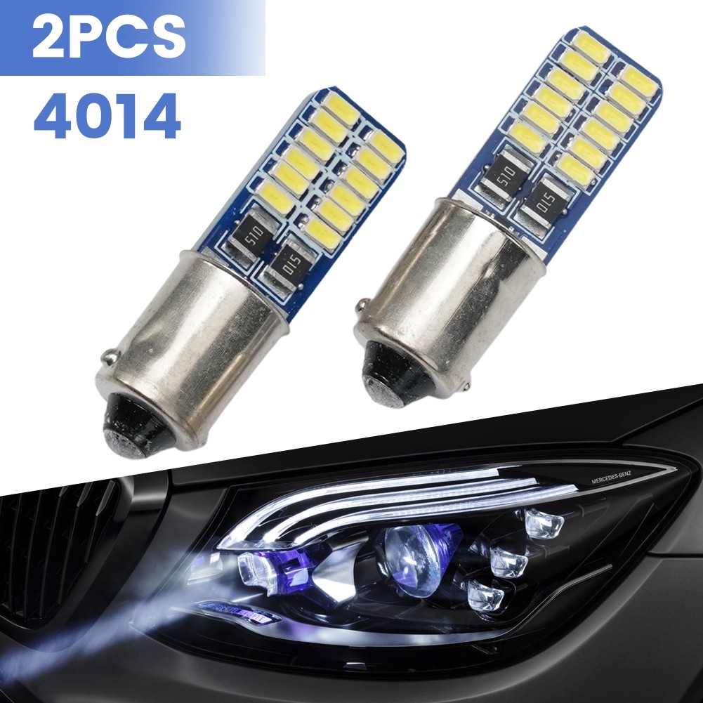 [COLO] ไฟรถยนต์ 2x CANBUS BA9S 4014 24LED ไฟถอยหลังที่จอดรถอุปกรณ์เสริม
