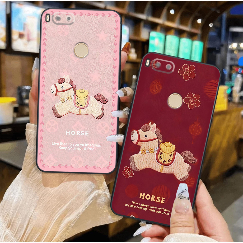 เคส Xiaomi Mi A1 / MI 5X / MI 8 LITE ลายม้าลัคกี้ปีใหม่น่ารัก