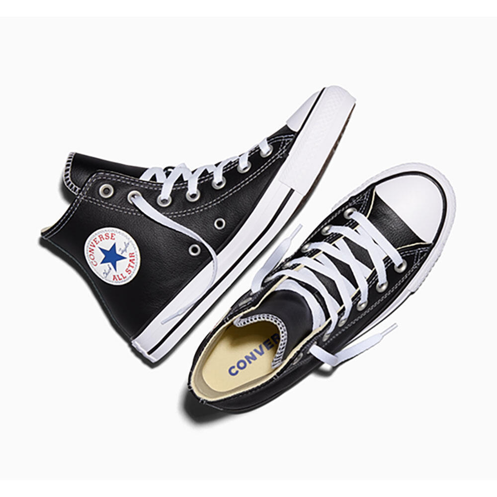 CONVERSE حذاء All Star Leather Hi — أسود — صورة 4