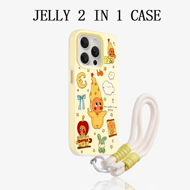 GANTUNGAN Yellow Star Jelly 2 In 1 LanyardปลอกVivo Y05 Y21D V70 Fe Y400 V60 Lite Iqoo Z10 Lite Y29 5