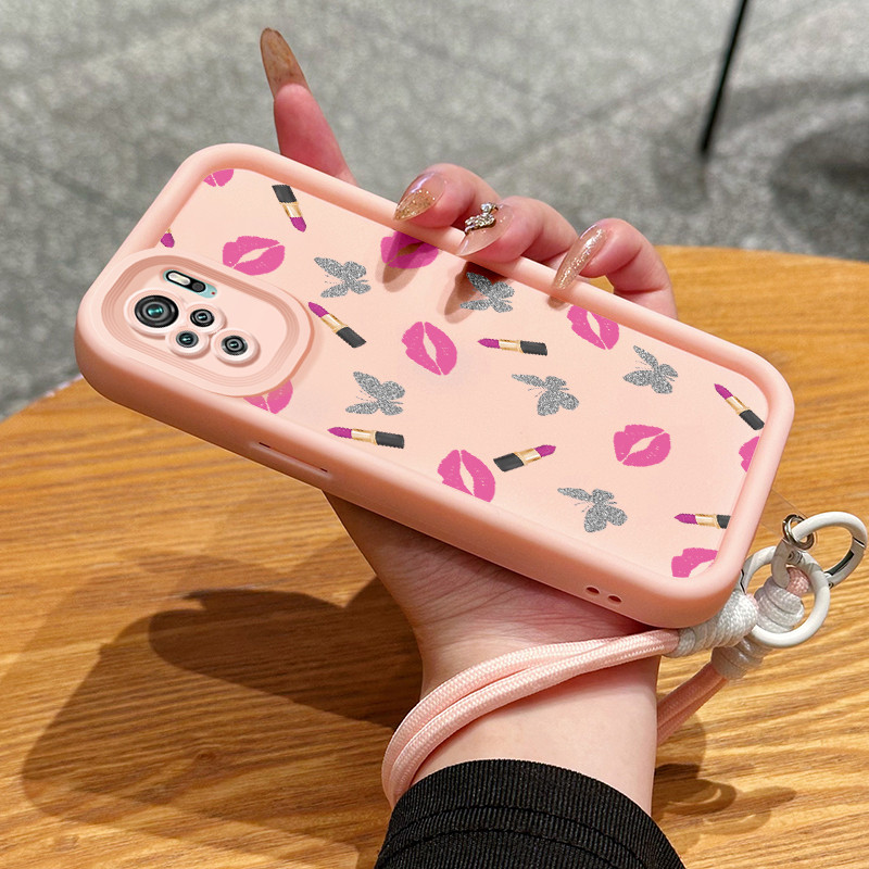 เคสสำหรับ Xiaomi Redmi Note 10 Pro Note 10s POCO M5s เคสโทรศัพท์สายคล้อง