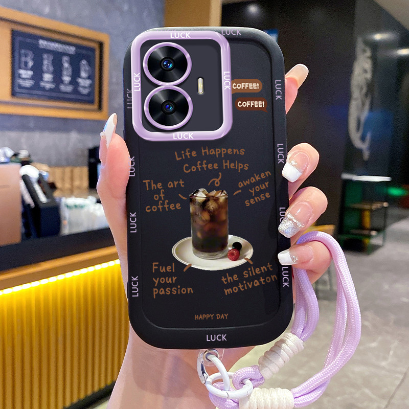 Realme C55 C33 Narzo N55 เคสกันกระแทกพร้อมเชือกเส้นเล็ก