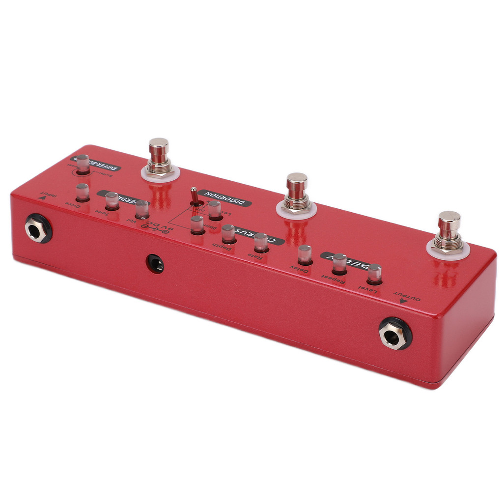 [musb] Guitar Pedal Multi Effects Metal Allin1 True Bypass Buffer สําหรับเบสไฟฟ้า DC 9V