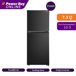 Toshiba ตู้เย็น 2 ประตู 7.3 คิว Inverter (สีดำด้าน) รุ่น GR-…